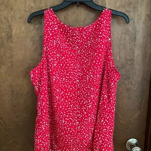 Red Polka Dot Sleeveless Top